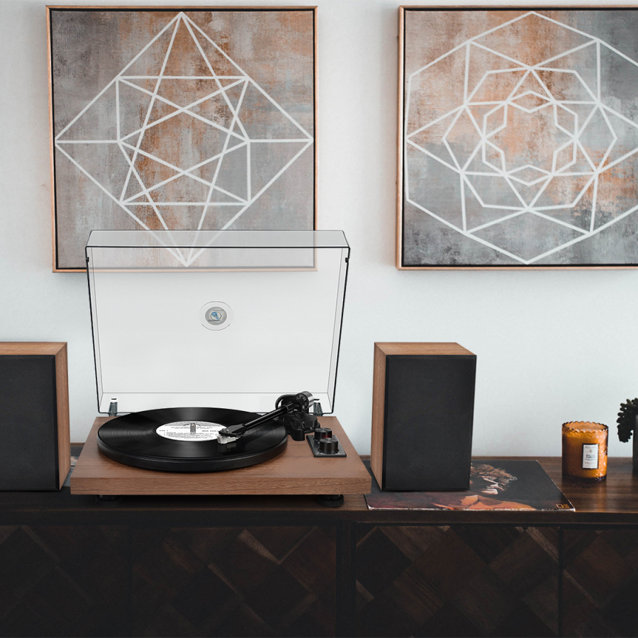 Retrolife Vinyl Portable Turntable Vintage Record Player With Speakers