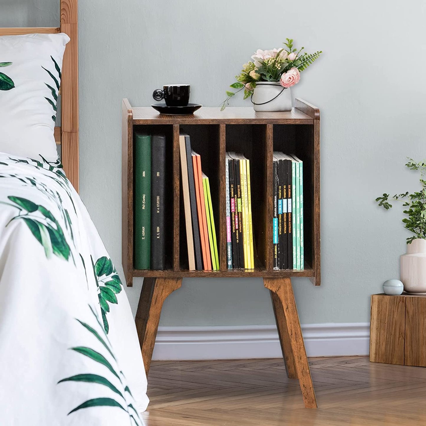 Vinyl Record Storage Table with Cabinet