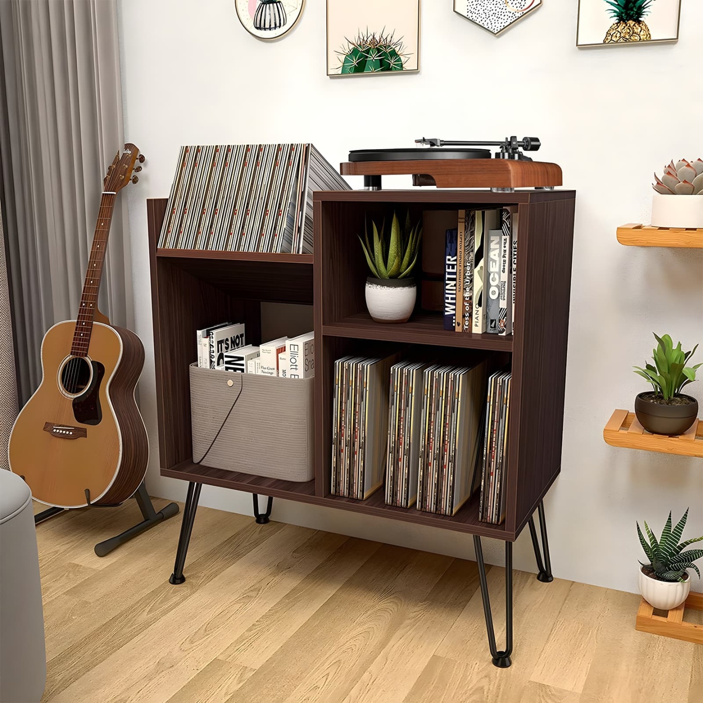 Wooden Vinyl Stand For Record Storage – Retrolife, Inc. All Rights Reserved.