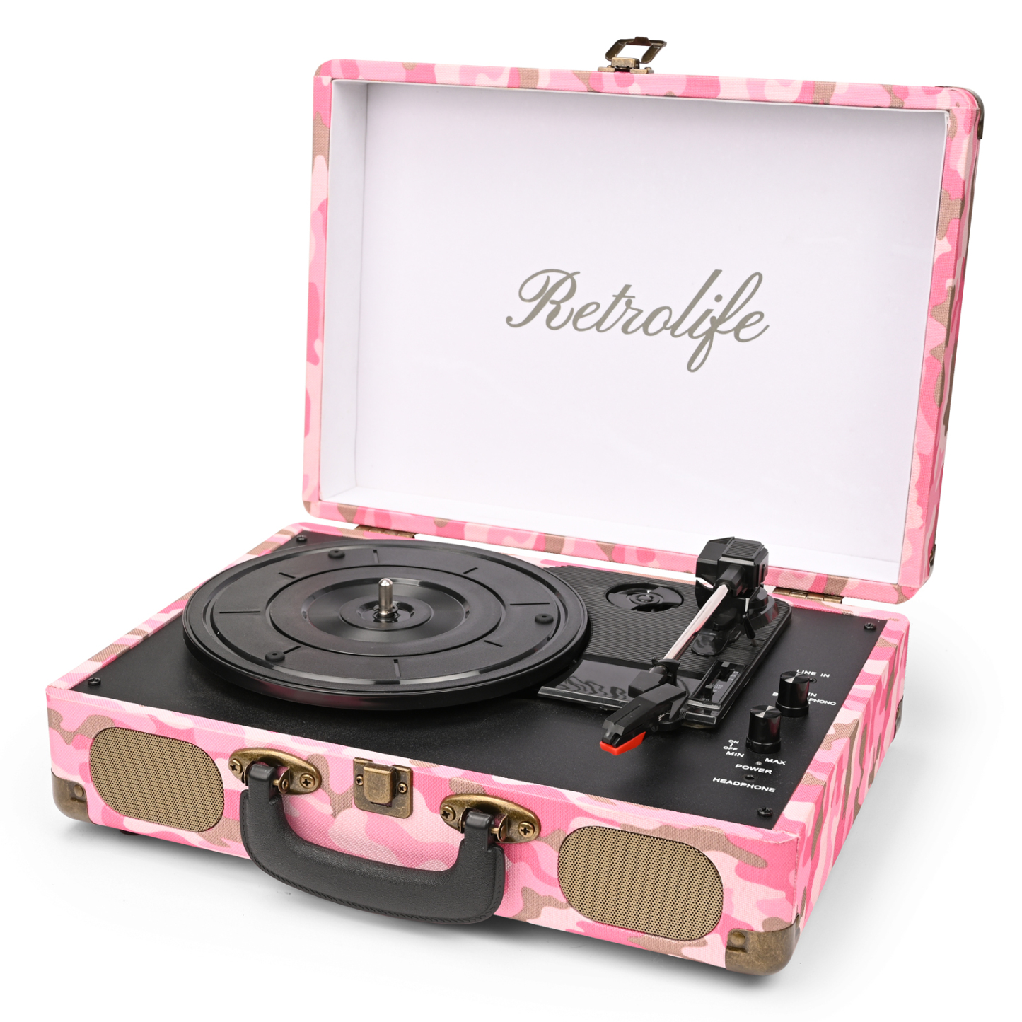 Portable Record Player R609 Pink