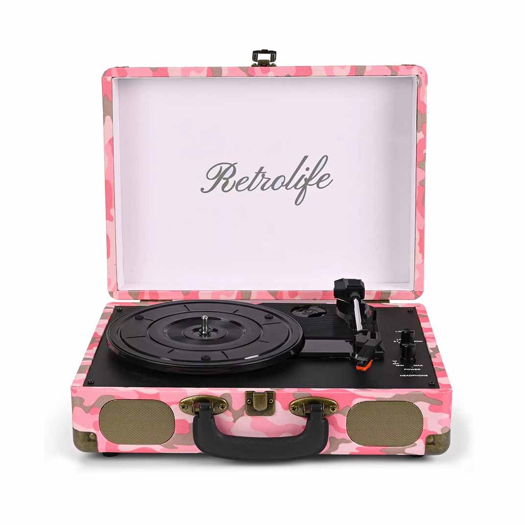Portable Record Player R609 Pink