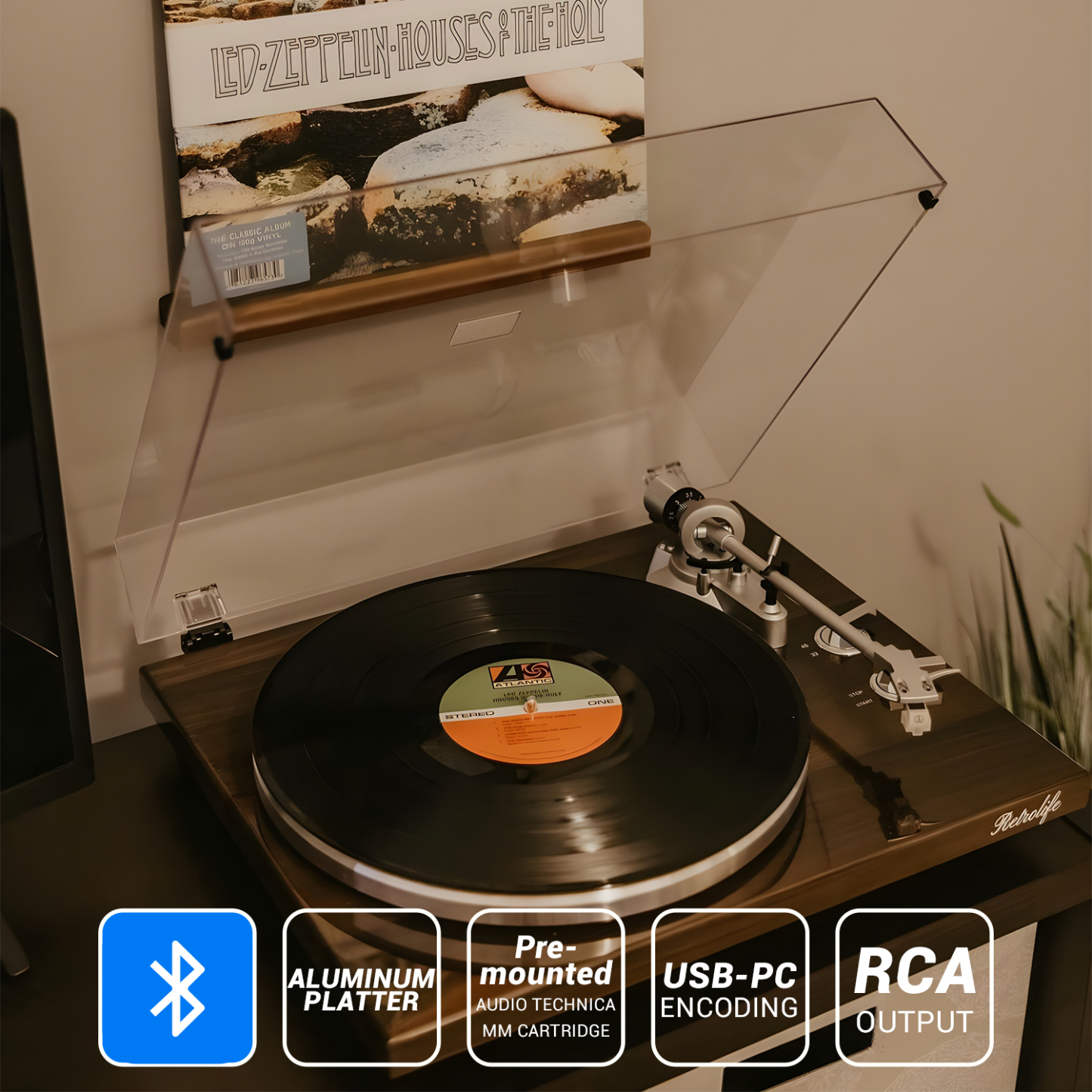 High Fidelity Bluetooth Vinyl Turntable HQKZ-006