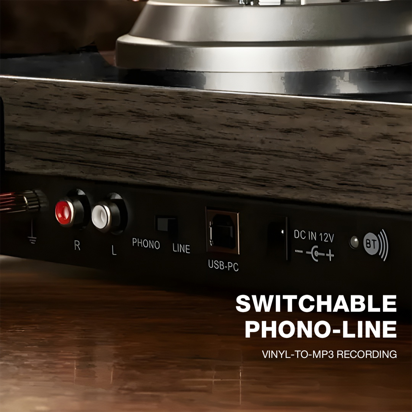 High Fidelity Bluetooth Vinyl Turntable HQKZ-006