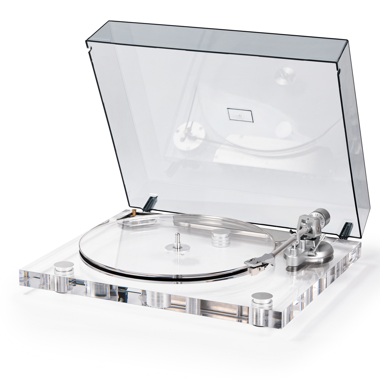 Retrolife ICE1 Clear Acrylic Vinyl Turntable with Bluetooth Output Mode