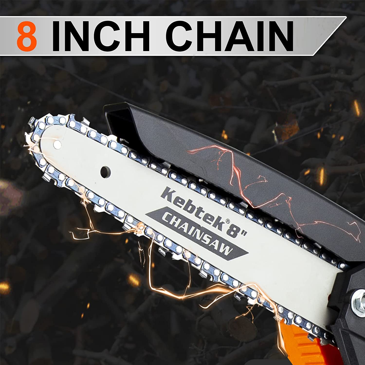 8 Inch Chain for Electric Chainsaw Guide Saw Chain for Tree Trimming Chainsaw Replacement Accessories