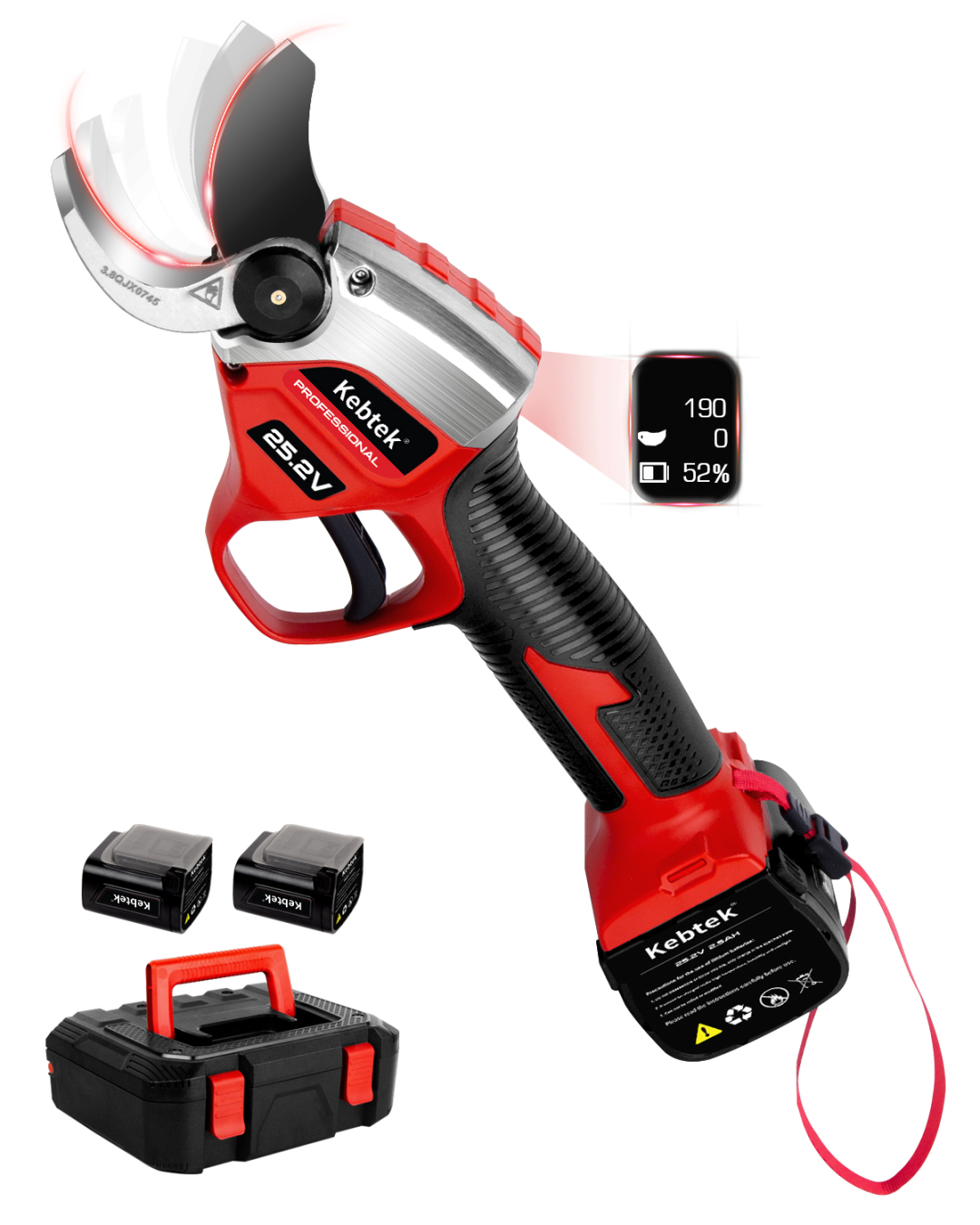 Kebtek Electric Pruning Shears Professional , 25.2V Electric Pruner Br