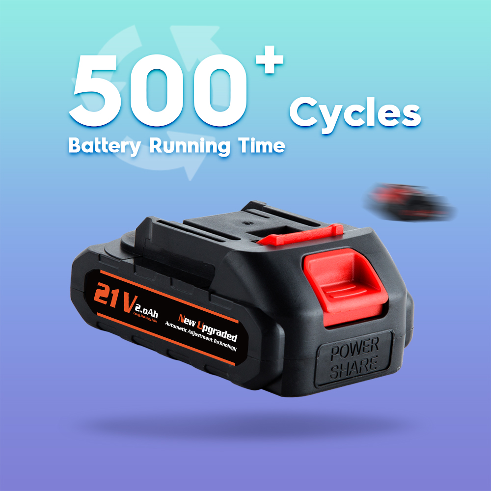 21V-2.0Ah Mini-Chainsaw Li-Ion Battery Large Capacity 10C High-Rate Discharge Rechargeable Battery for Cordless Electric Tools Leaf Blower Electric Hedge Trimmer-for makita type