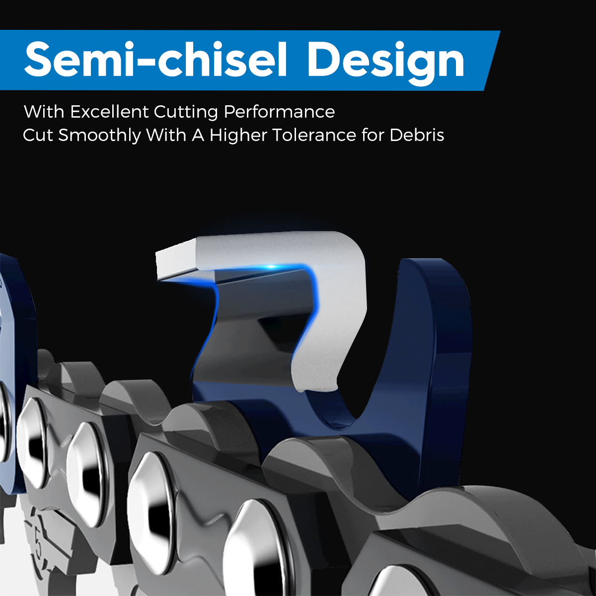 8 Inch Chain for Electric Chainsaw Guide Saw Chain for Tree Trimming Chainsaw Replacement Accessories