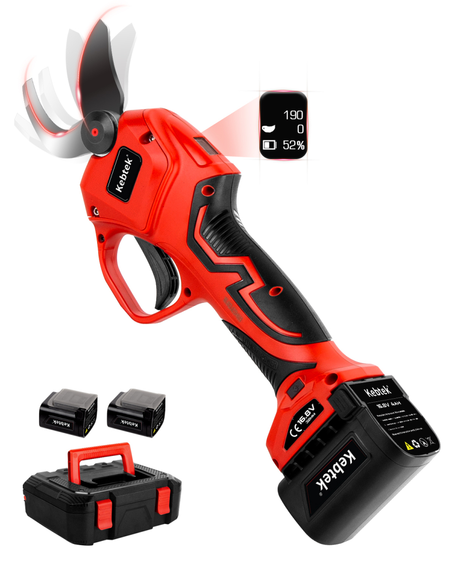 Kebtek Professional Electric Pruning Shears, 16.8V Cordless Pruner Bat