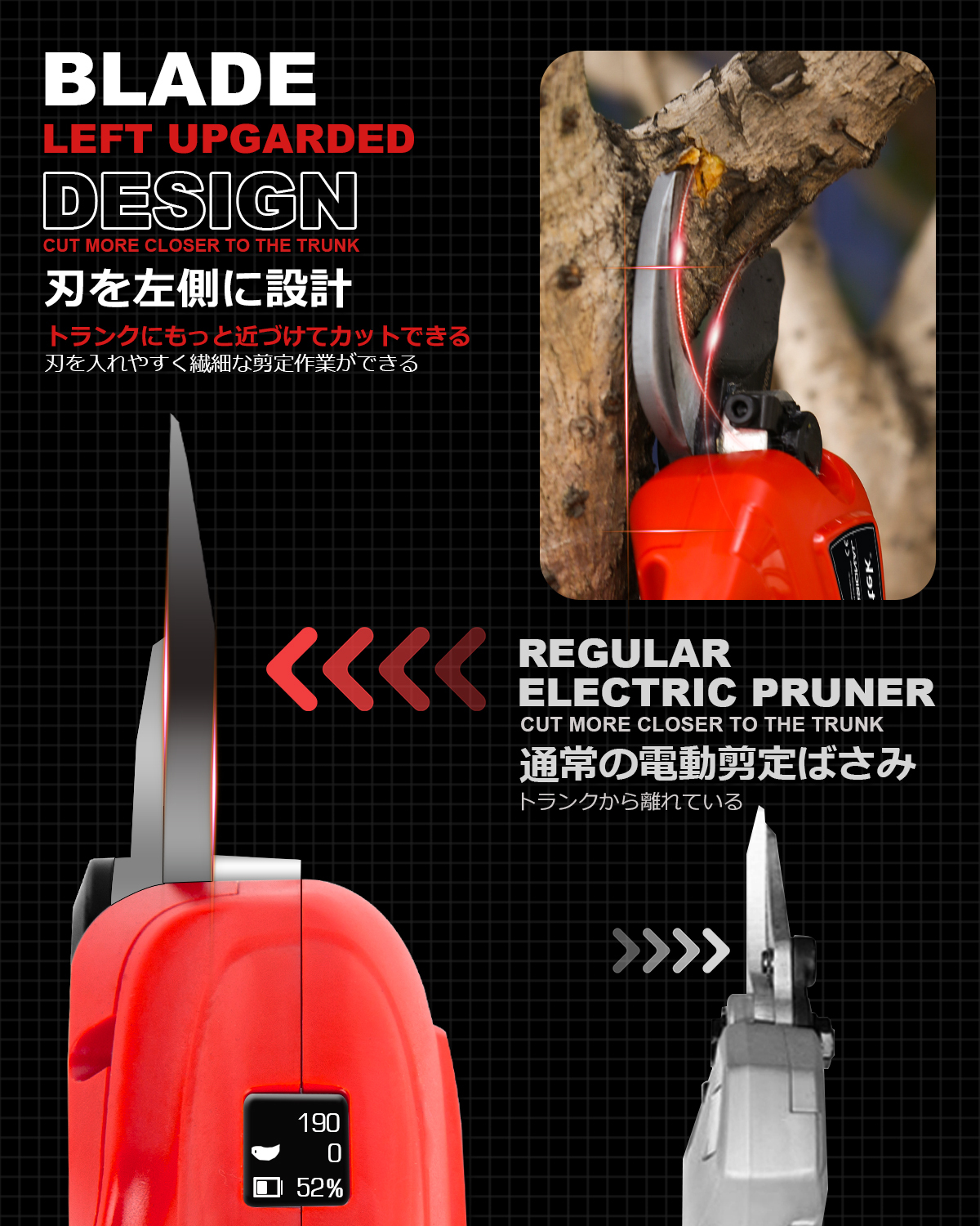 Kebtek Professional Electric Pruning Shears, 16.8V Cordless Pruner