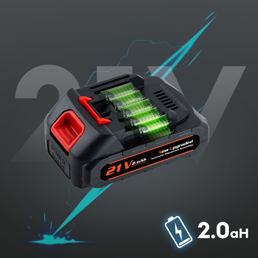 21V-2.0Ah Mini-Chainsaw Li-Ion Battery Large Capacity 10C High-Rate Discharge Rechargeable Battery for Cordless Electric Tools Leaf Blower Electric Hedge Trimmer-for makita type