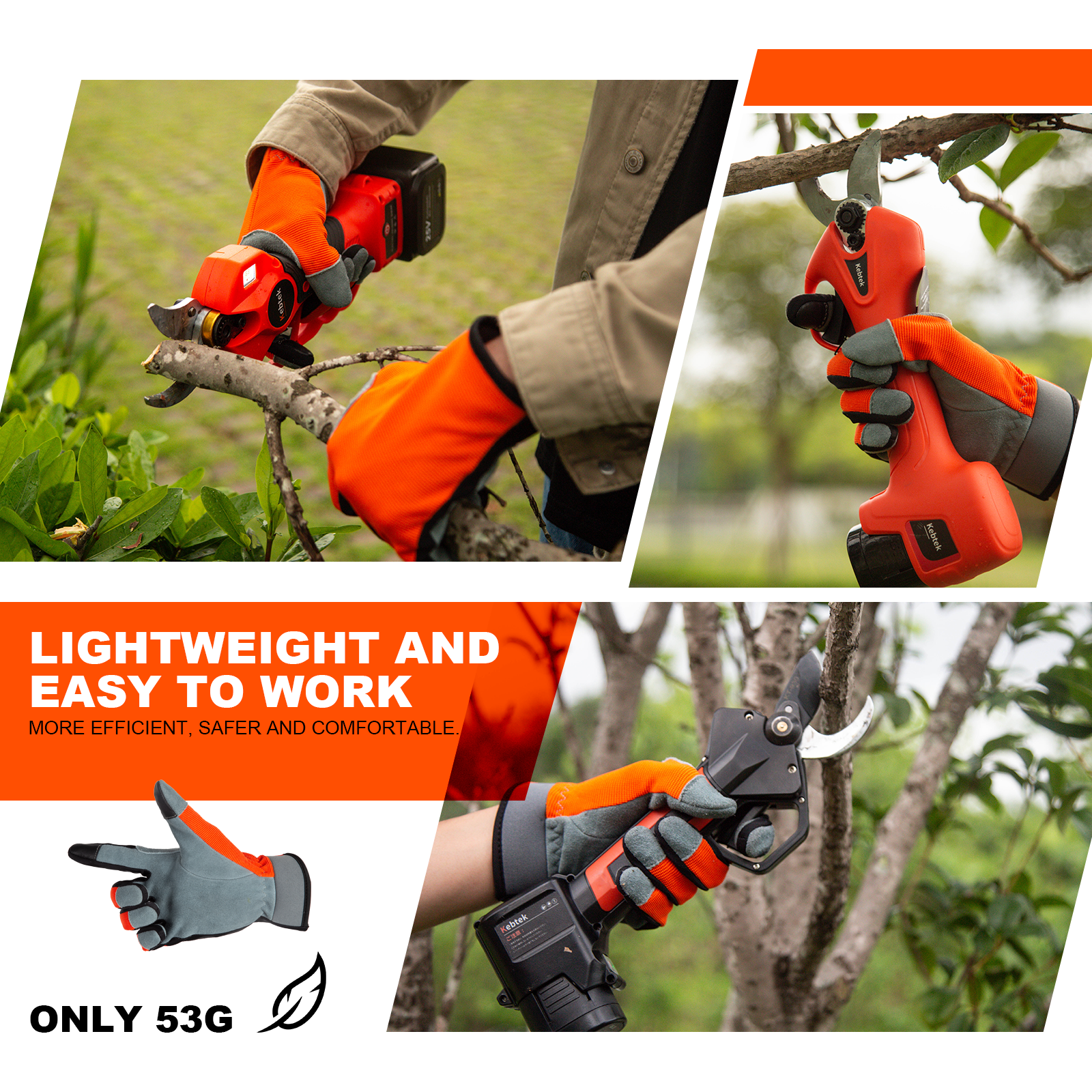 Gardening Gloves, Pruning Gloves with Deerskin Leather Suede Thin Elastic-Breathable Working Gloves Touch Screen for Pruning Yard Work and Daily Work