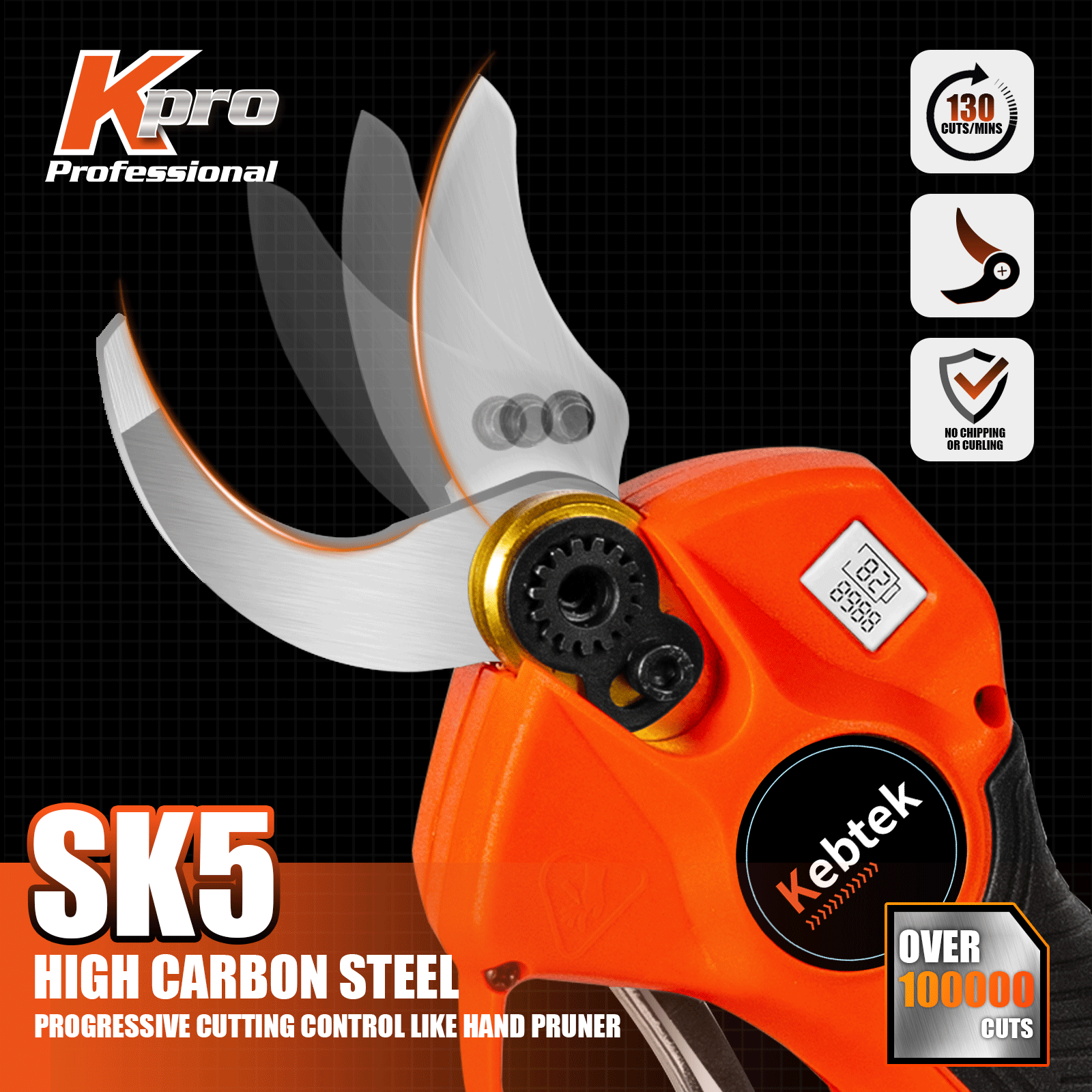 Kebtek Blade Compatible with B00840 40MM Electric Pruning Shears (1.57 Inch) Cutting Diameter