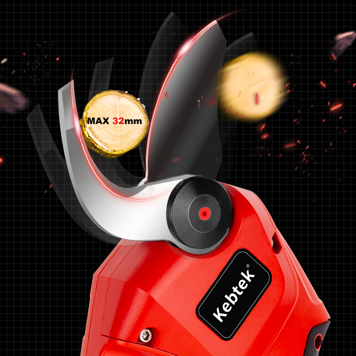 Kebtek Blade Compatible with ZCYL-002 32MM 16.8VElectric Pruning Shears Cutting Diameter