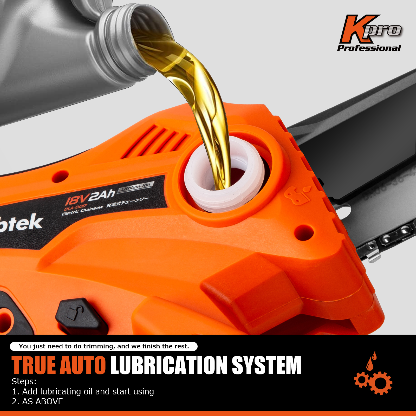 2-in-1 Cordless Pole Saw Kebtek 6-Inch Electric Chainsaw with Brushless Motor Battery Powered Mini Chainsaw with Battery and Charger 5.29Lb Lightweight Pole Saw for Tree Trimming