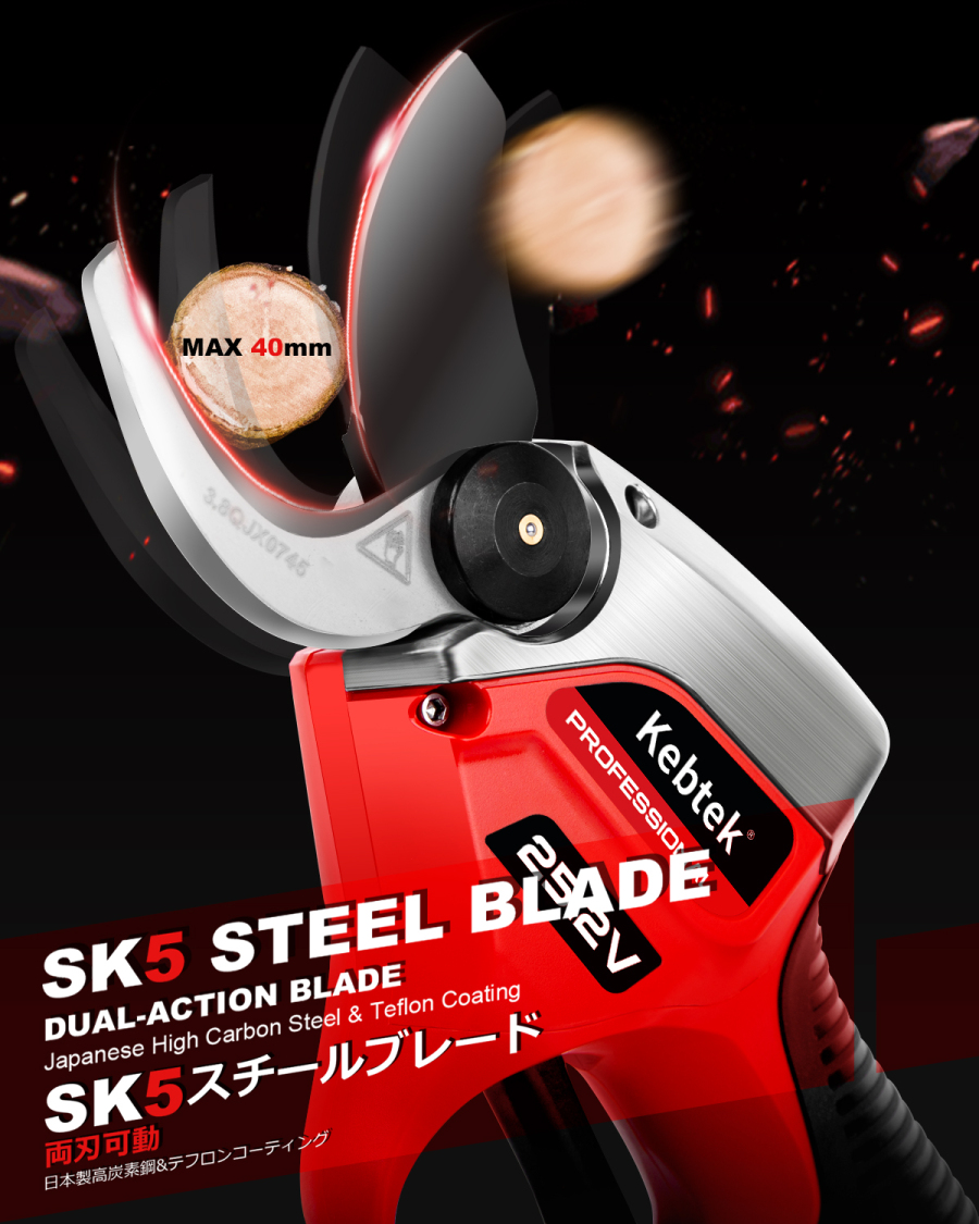 Kebtek Electric Pruning Shears Professional , 25.2V Electric Pruner