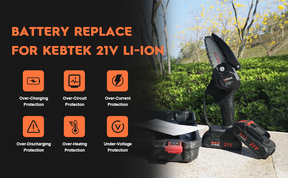 21V-2.0Ah Mini-Chainsaw Li-Ion Battery Large Capacity 10C High-Rate Discharge Rechargeable Battery for Cordless Electric Tools Leaf Blower Electric Hedge Trimmer-for makita type