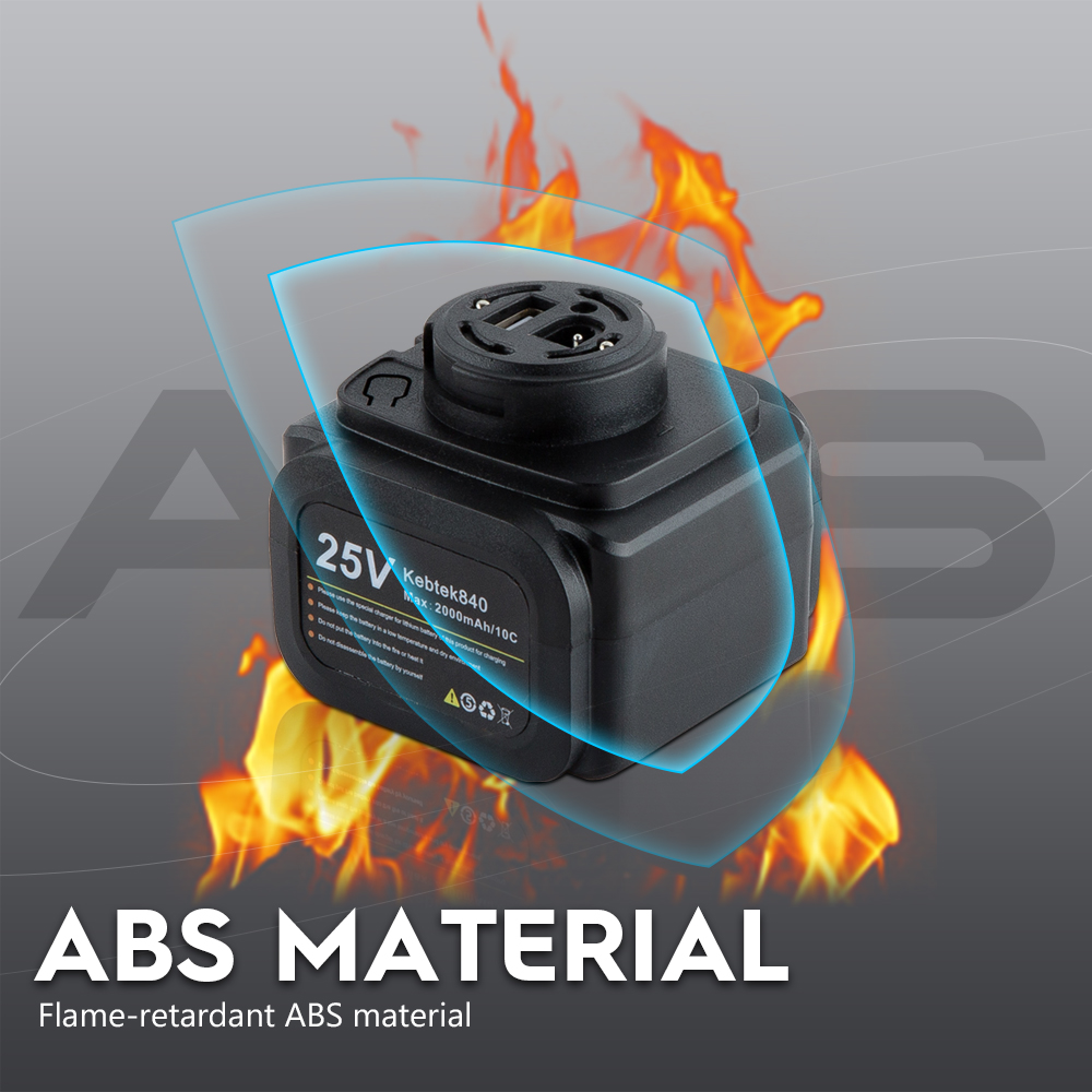 25V 2.0 AH Li-Ion Battery for Kebtek 40mm Electric Pruning Shear, Large Capacity 10C High-Rate Discharge Rechargeable Battery Cordless Electric Tools