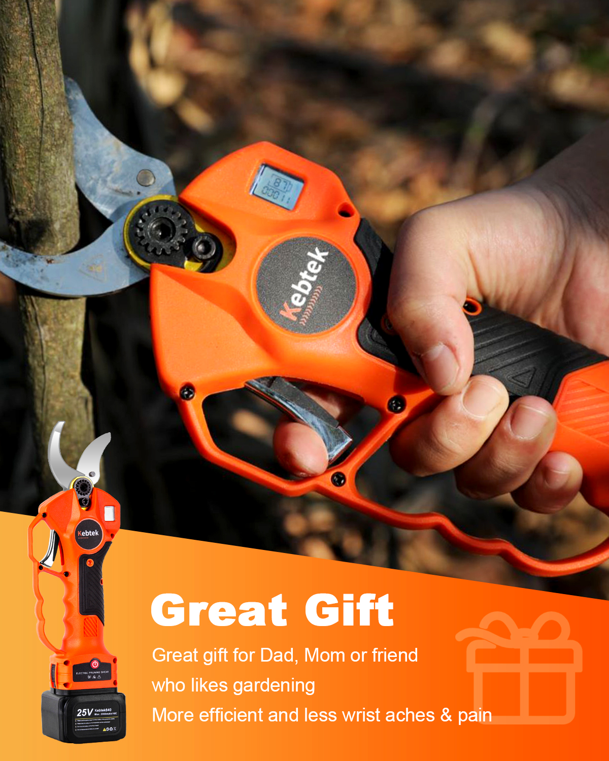 Kebtek Blade Compatible with B00840 40MM Electric Pruning Shears (1.57 Inch) Cutting Diameter