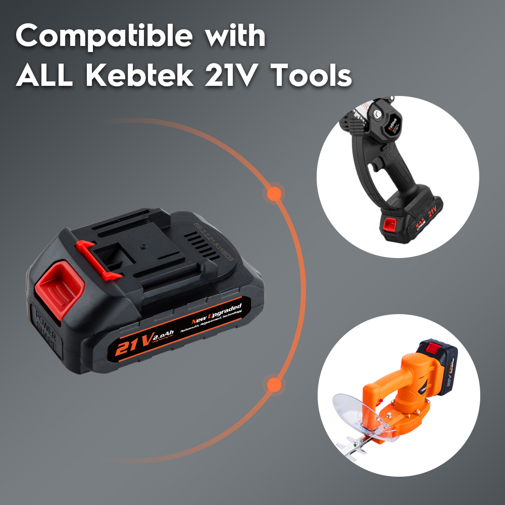 21V-2.0Ah Mini-Chainsaw Li-Ion Battery Large Capacity 10C High-Rate Discharge Rechargeable Battery for Cordless Electric Tools Leaf Blower Electric Hedge Trimmer-for makita type