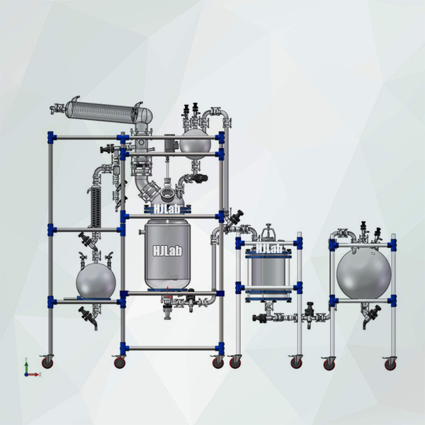 Customized Jacketed Glass Reactor with Distillation and Filtration