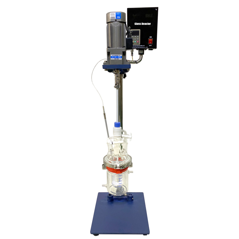 300ml Lab Scale Benchtop Jacketed Glass Reactor without Discharge Valve