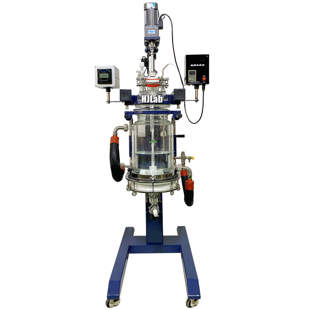 Full Jacketed Nutsche Filtering Glass Reactor with Stirring and PTFE Filtration and PH Online Measurement