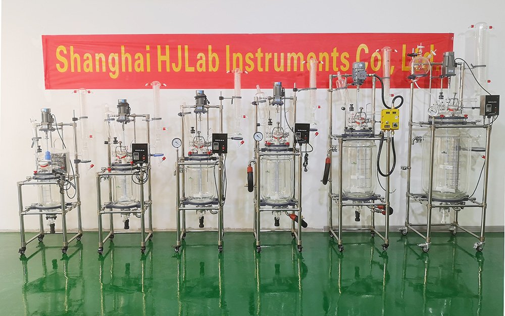Full Jacketed Nutsche Filtering Glass Reactor with Stirring and PTFE Filtration and PH Online Measurement