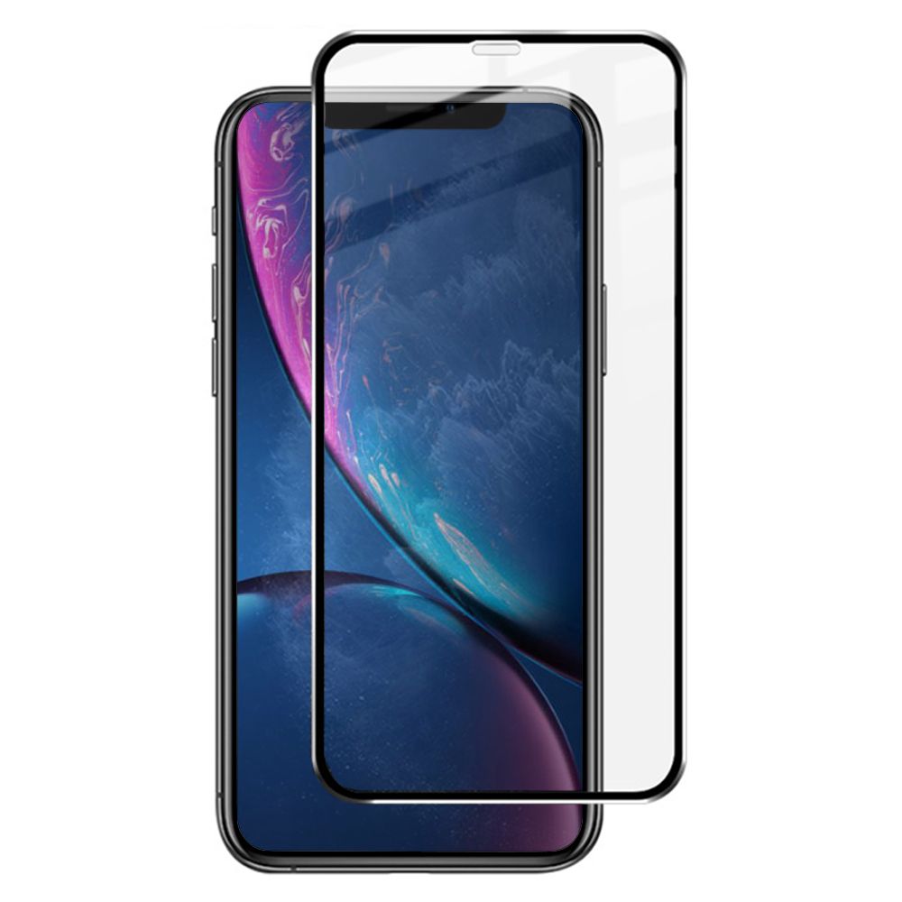 iPhone 11 Pro Max Film Protection Ecran Verre Trempé Intégral avec Bord Métal Noir