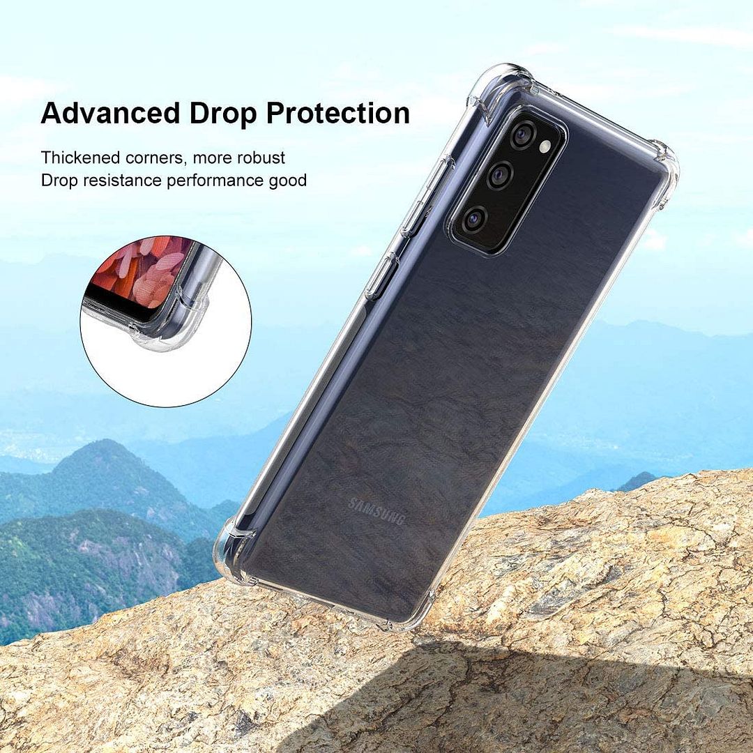 Samsung Galaxy S20 FE Coque Silicone Antichoc Renforcé Air Cushion Transparent (Réf: C7SMS20FE)