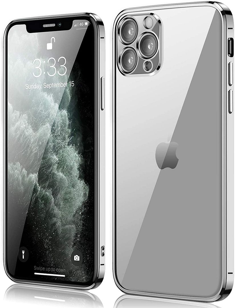 Coque iPhone 13 ultra slim en silicone TPU souple avec cadre chromé