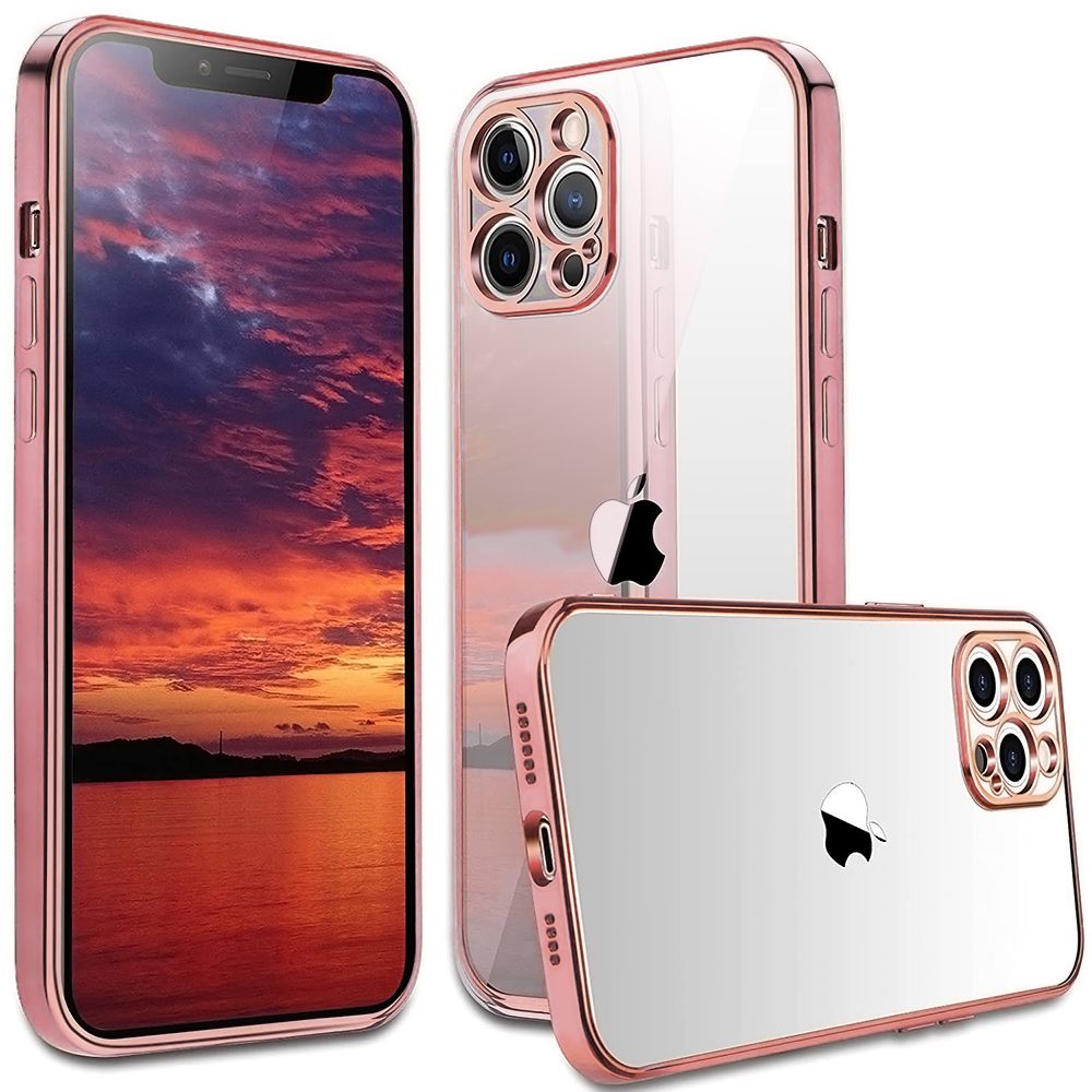 Coque iPhone 13 ultra slim en silicone TPU souple avec cadre chromé