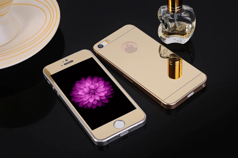 iPhone 7 Film Protection Ecran Verre Trempé Effet Miroirc Bleu