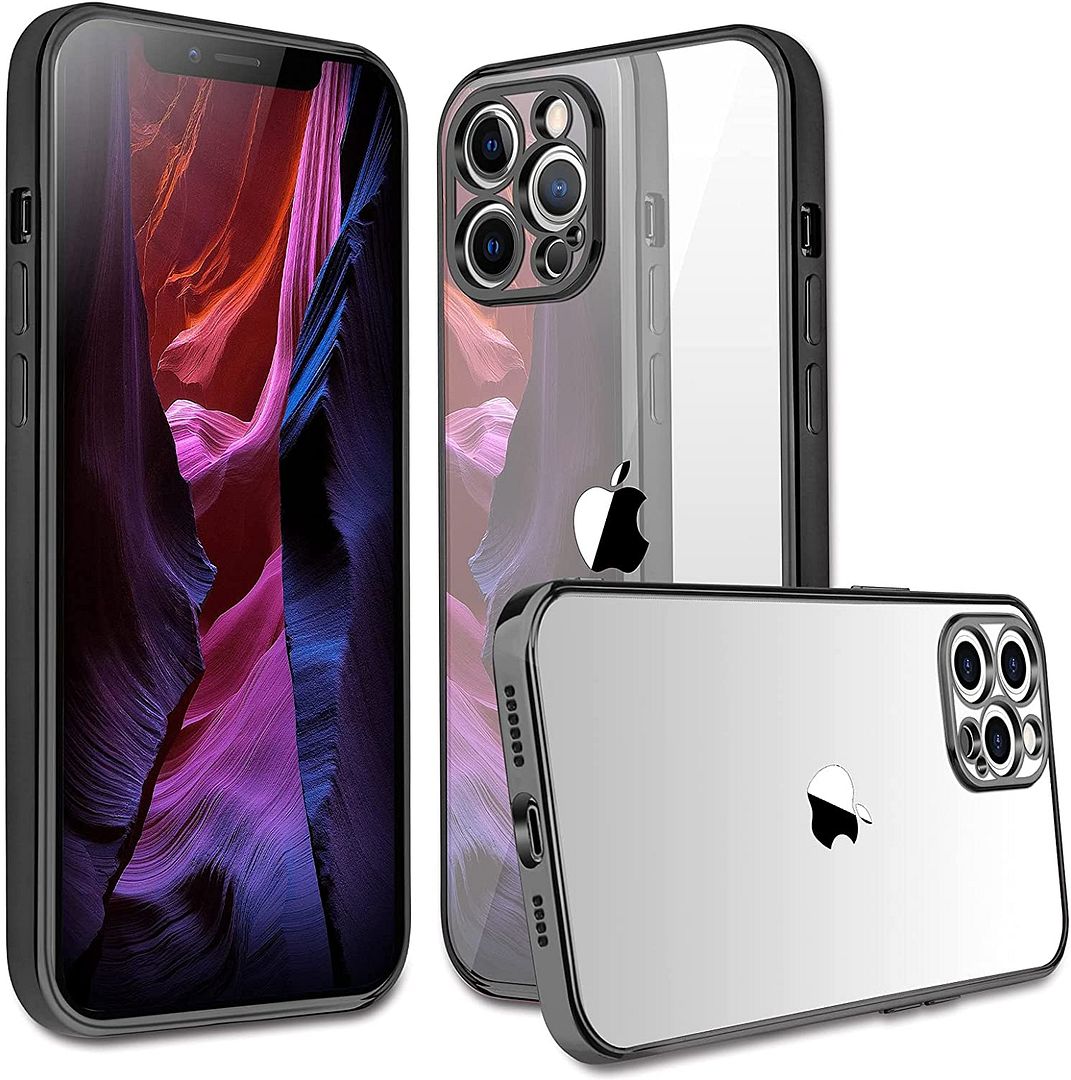 Coque iPhone 13 ultra slim en silicone TPU souple avec cadre chromé