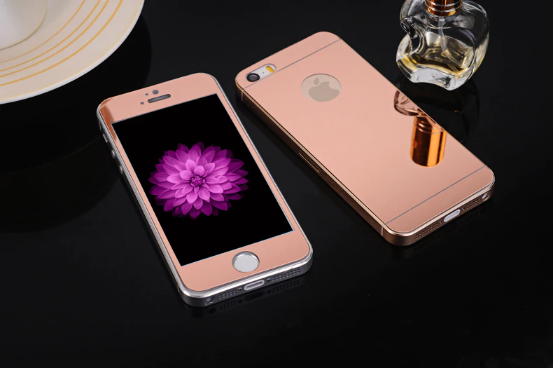 iPhone 7 Film Protection Ecran Verre Trempé Effet Miroirc Bleu