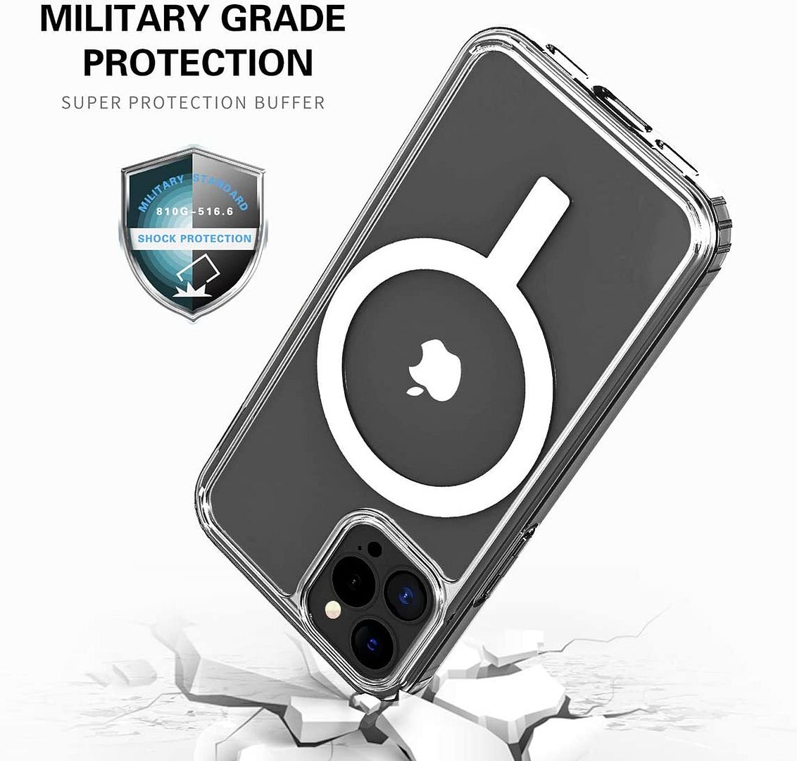 Coque iPhone 13 mini Transparente avec Anneau Magnétique