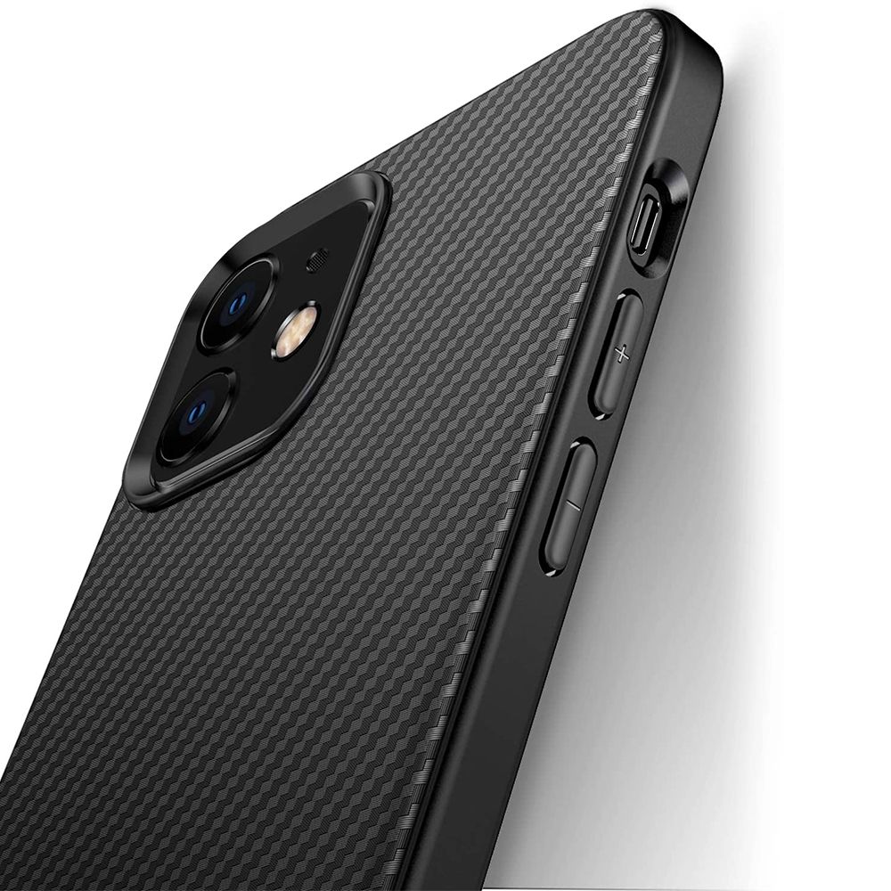 Coque iPhone 13 Silicone Carbone Noir