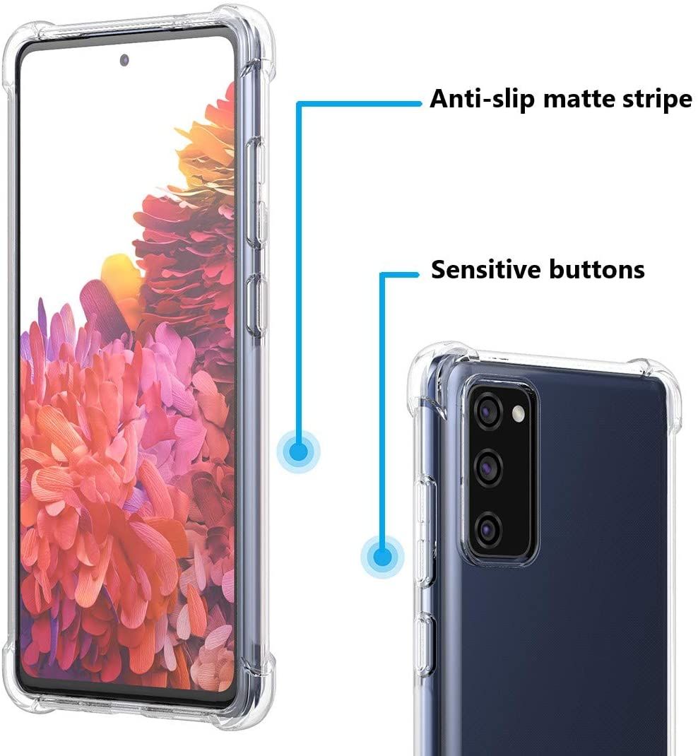 Samsung Galaxy S20 FE Coque Silicone Antichoc Renforcé Air Cushion Transparent (Réf: C7SMS20FE)