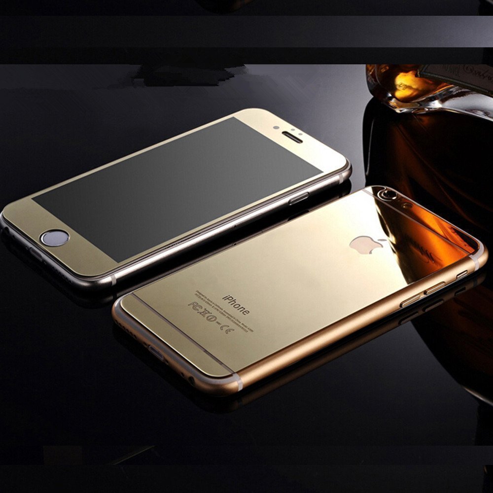 iPhone 7 Film Protection Ecran Verre Trempé Effet Miroirc Bleu