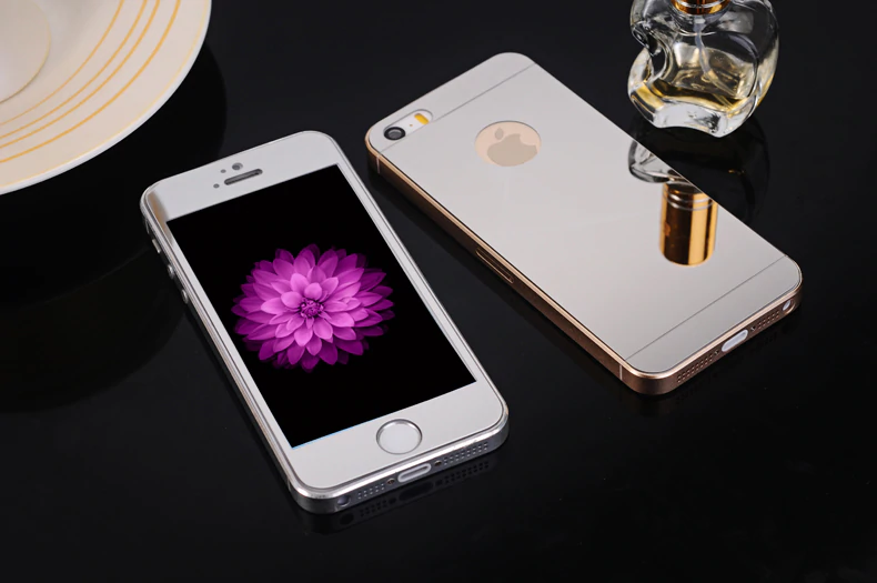 iPhone 7 Film Protection Ecran Verre Trempé Effet Miroirc Bleu