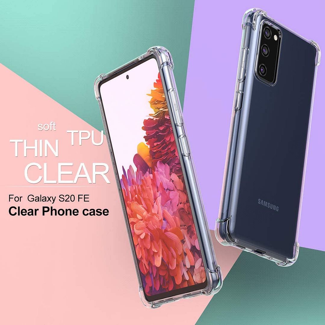 Samsung Galaxy S20 FE Coque Silicone Antichoc Renforcé Air Cushion Transparent (Réf: C7SMS20FE)