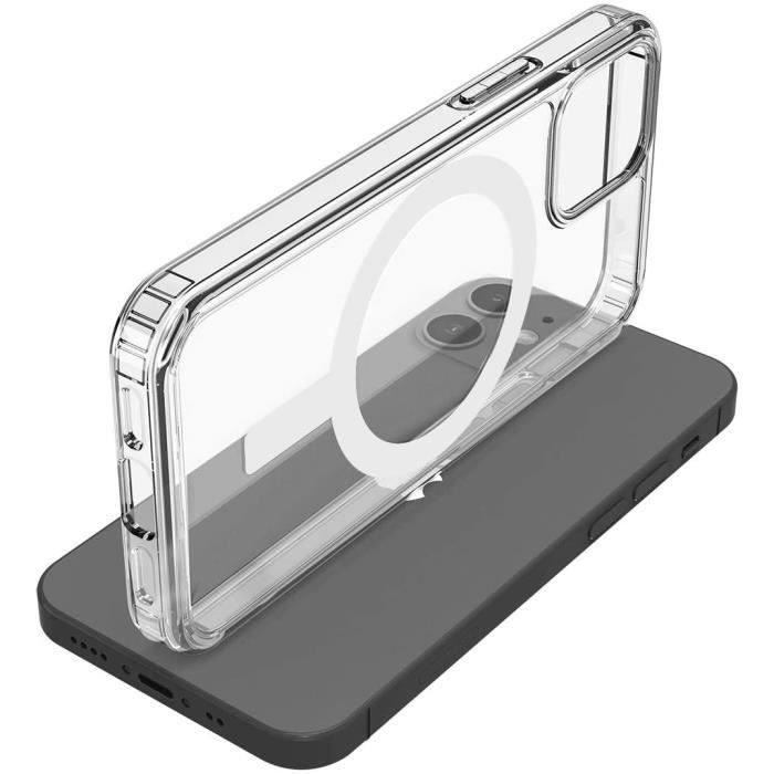 Coque iPhone 13 mini Transparente avec Anneau Magnétique