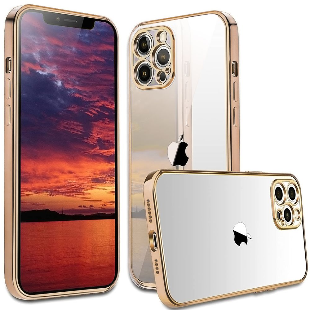 Coque iPhone 13 ultra slim en silicone TPU souple avec cadre chromé