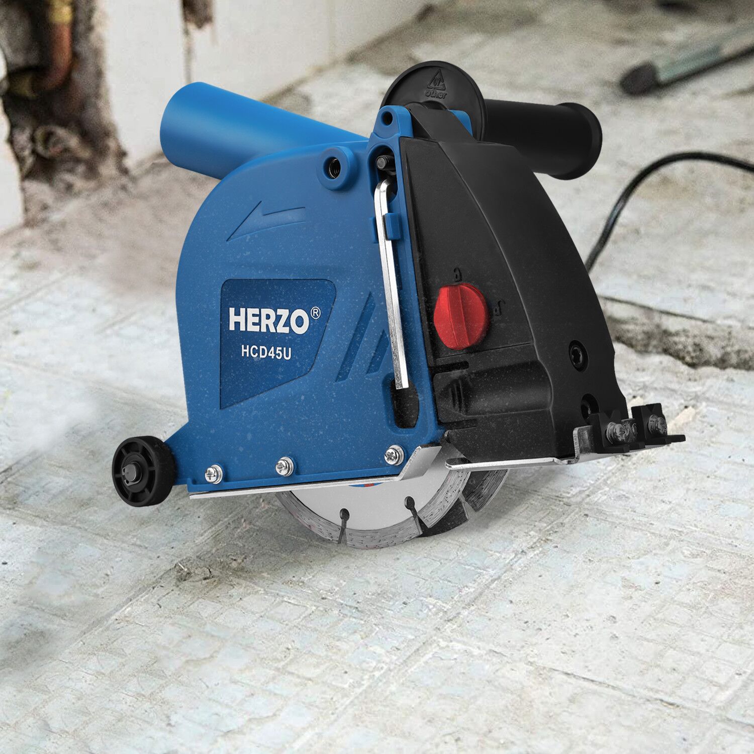 HERZO 125MM 4/5 Inch Dust Shroud Grinding Cover Dustless Tool For Grinders  with Brush Ring Power Tools Attachment