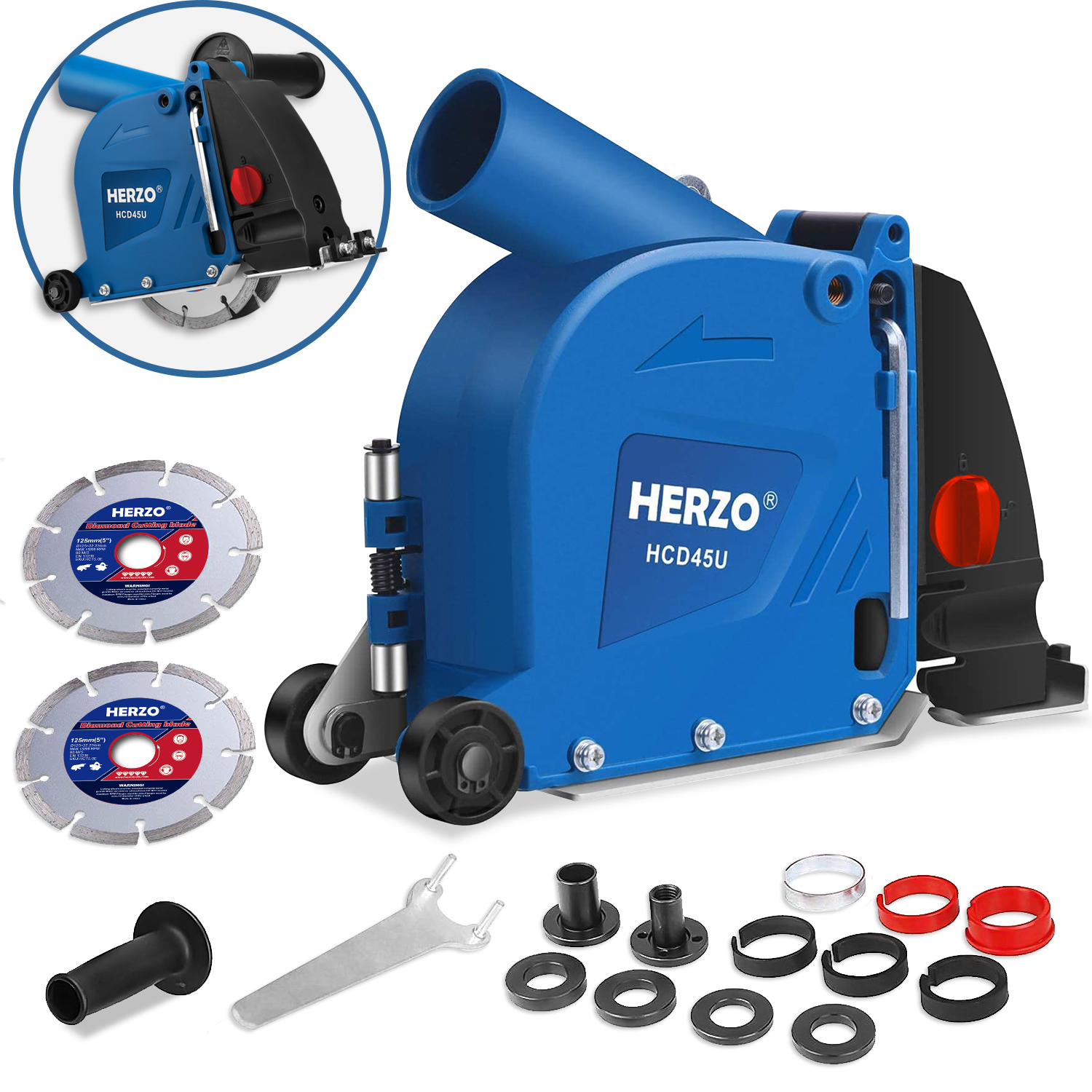 HERZO Cutting Dust Shroud 125 mm/ 5 inch
