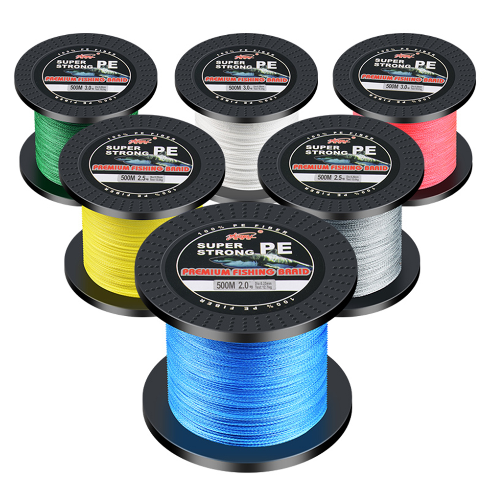 FREE FISHER Fishing Line 500m 4 Strands Braided Fishing Line Multifilament 0.1-0.5mm PE Braid Wire for Saltwater/Freshwater