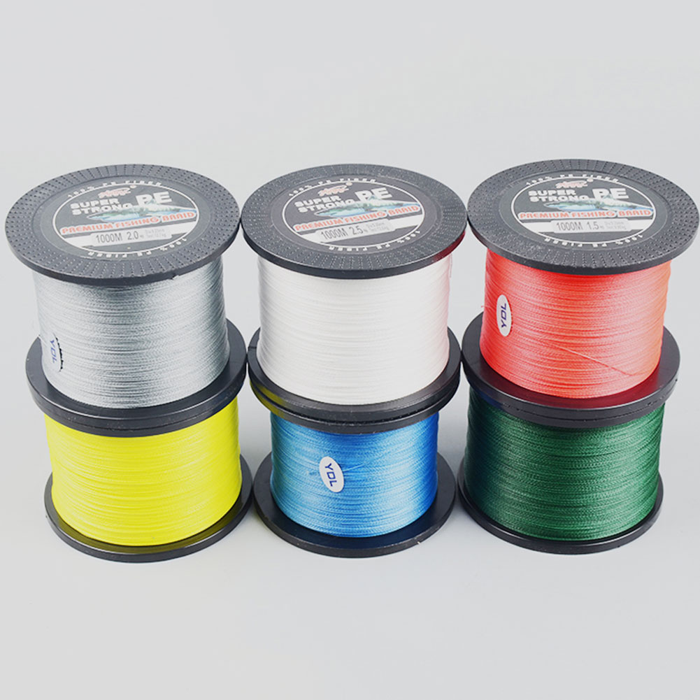 FREE FISHER Fishing Line 1000M 4 Strands Kite Wire Fishing Braided Line Multifilament 0.1-0.5mm PE Braid Wire for Saltwater/Freshwater