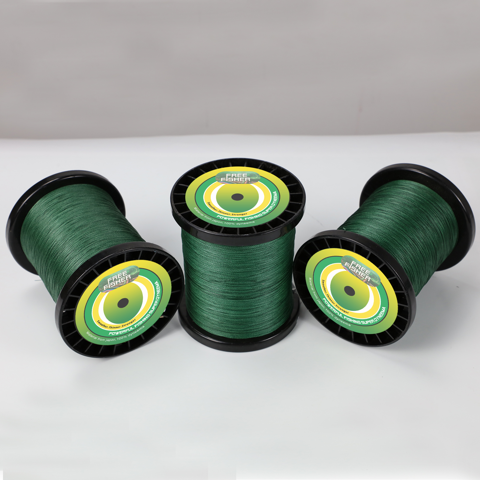 FREE FISHER Fishing Line 4 Strands 1500M Braided Line 20LB/30LB/40LB/50LB Super 100% PE Multifilament Braid Wire for Saltwater/Freshwater