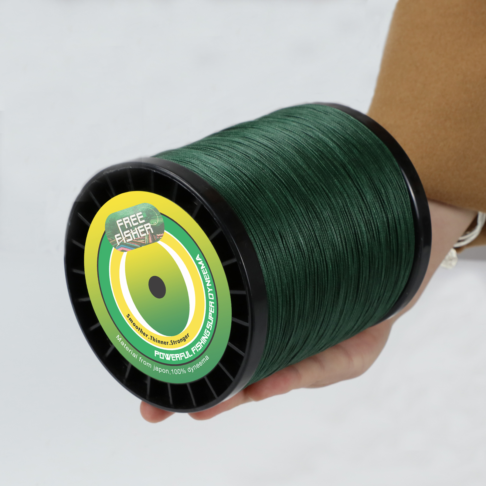 FREE FISHER 1000M PE Braided Fishing Line 8 Strands Multifilament Rope Wire 120LB 135LB 150LB Green Grey Multicolor for Sea Fishing