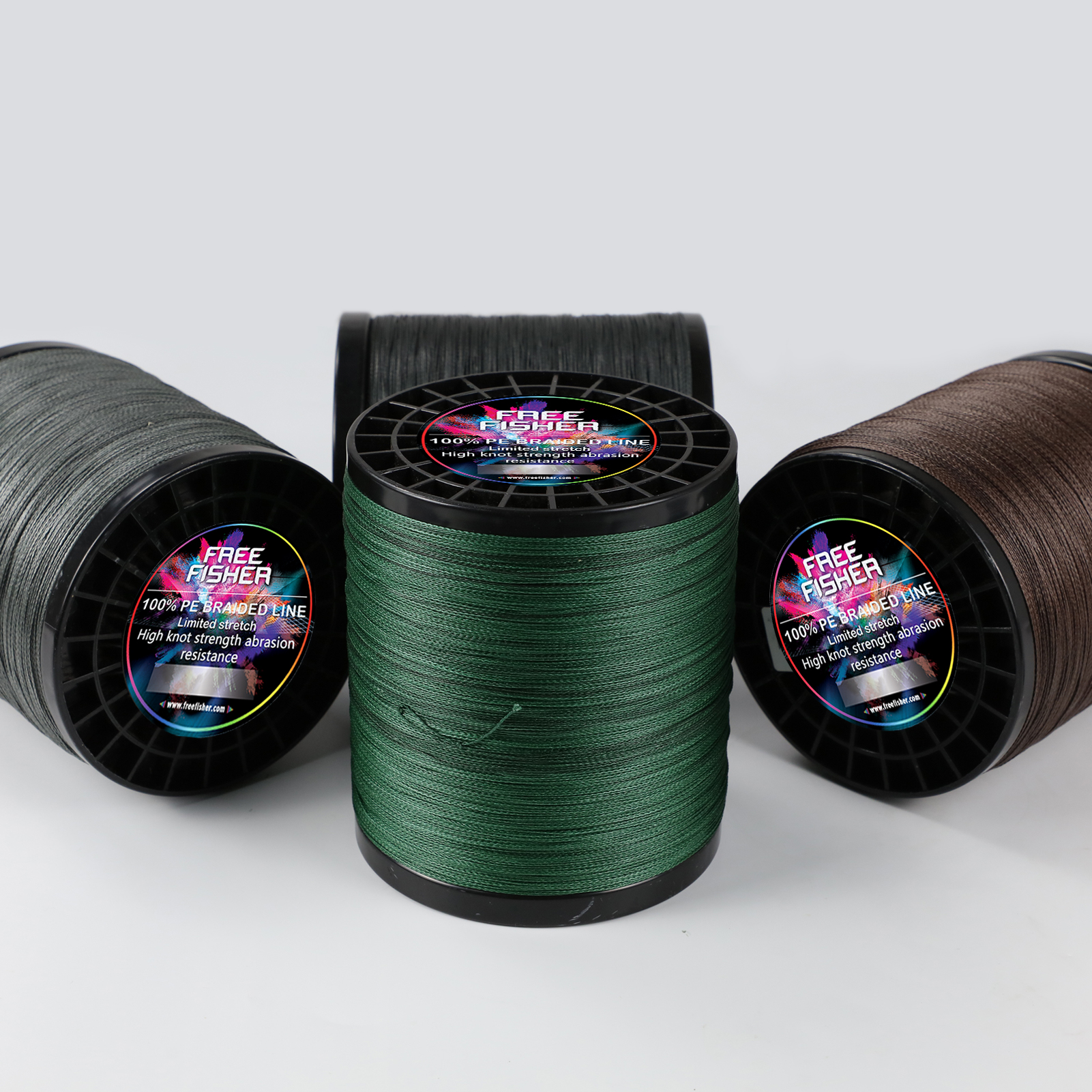 FREE FISHER Fishing Braided Line 2000m 4 Strands Multifilament 100% PE Kite Wire 10LB-100LB 0.1-0.55MM for Sea Fishing